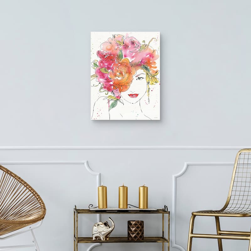 Floral Figures IV by Anne Tavoletti Canvas Art Print