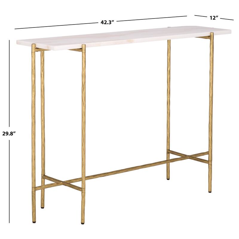 SAFAVIEH Couture Giorgi Marble Top Console Table - 42"W x 12"D x 30"H