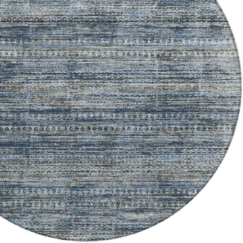 HomeRoots Striped Transitional Rectangle Outdoor Rug