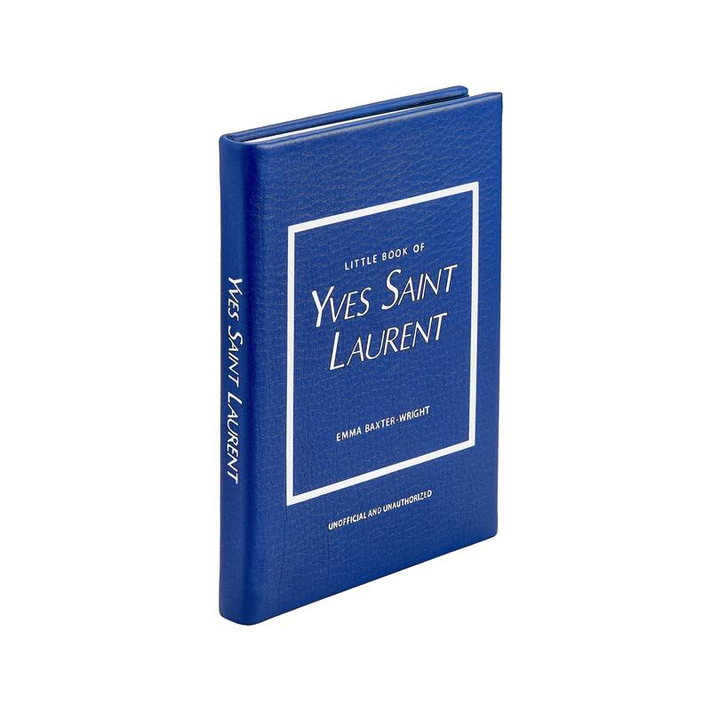 Graphic Image Little Book of YSL Coffee Table Book, Leather, Indigo