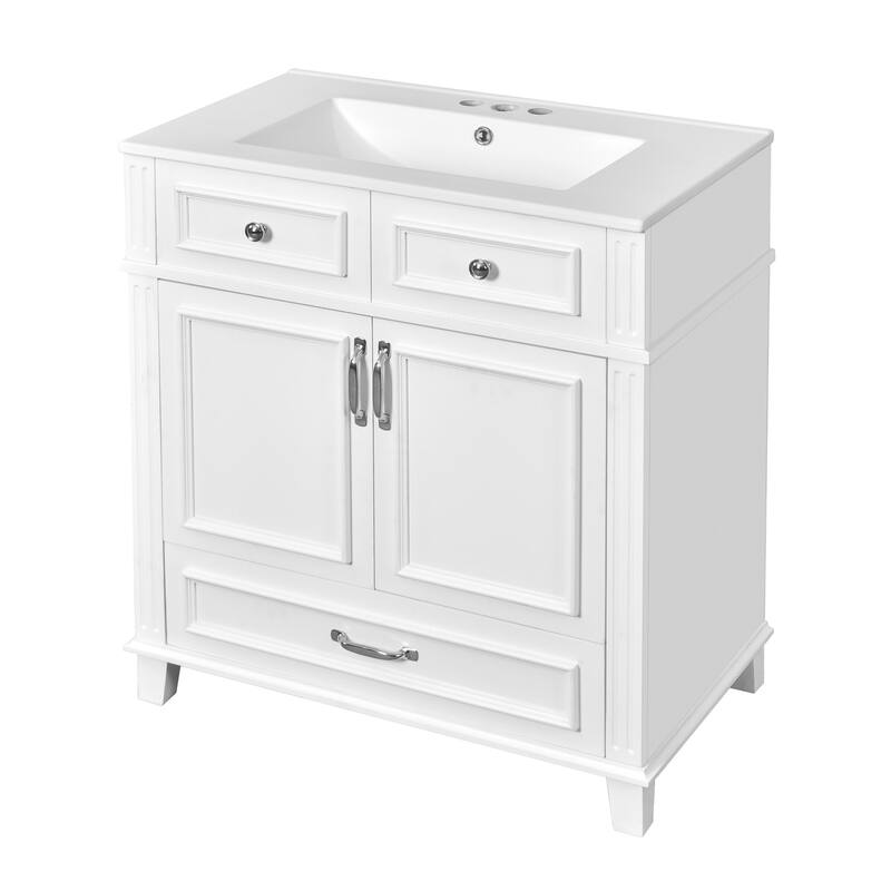 30'' Bathroom Vanity Cabinet Set with Sink Combo and Drawer & Cabient
