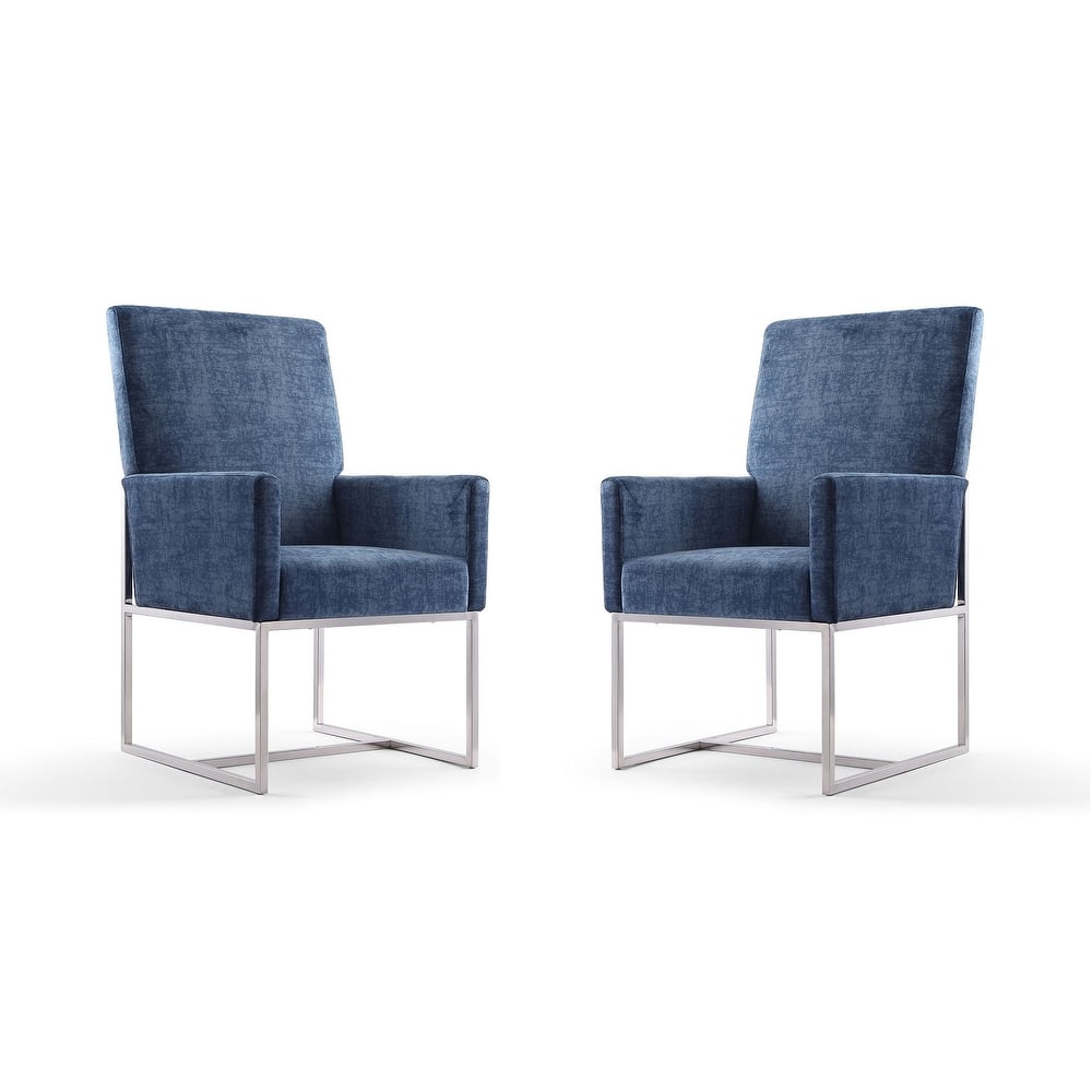 Element Blue Velvet Dining Armchair (Set of 2)