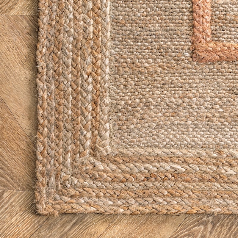 Elemore Geometric Jute Area Rug