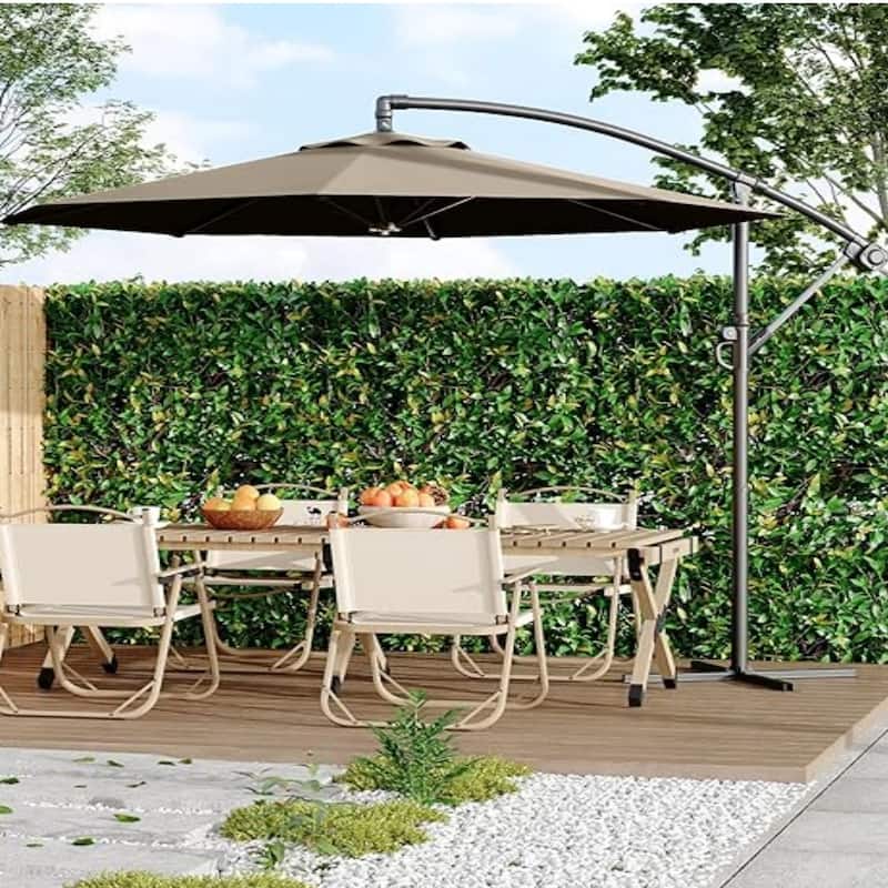 10' Cantilever Large Parasol with Cross Base, Navy
