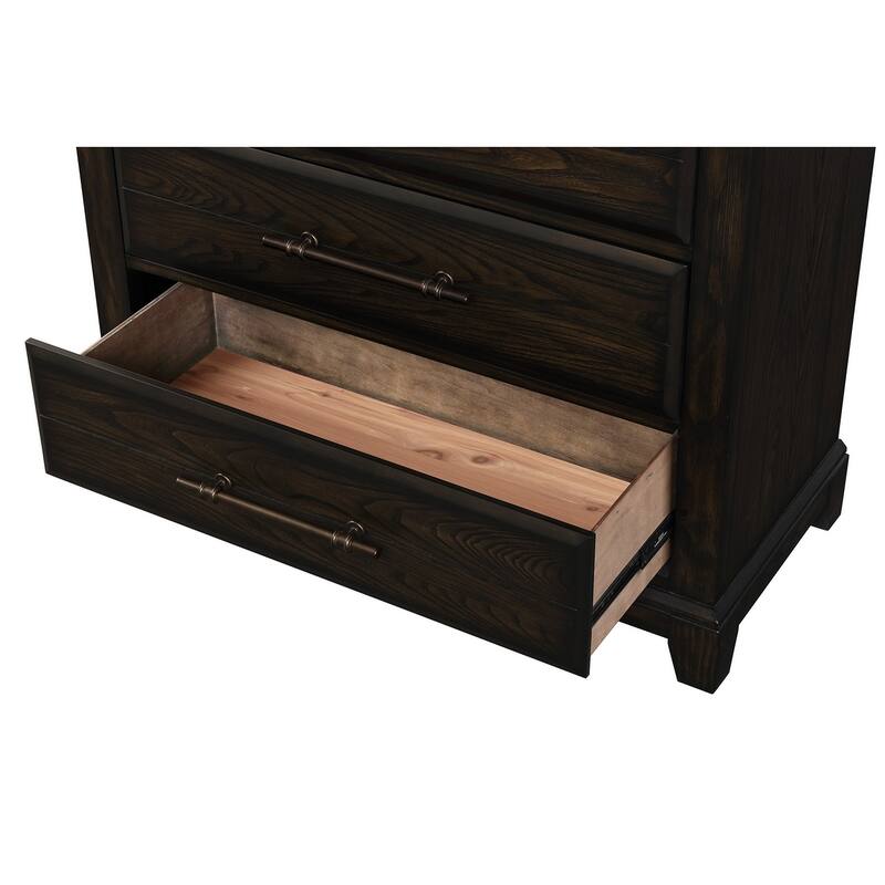2 Drawer Nightstand with Elm Veneers and Pull Out Tray
