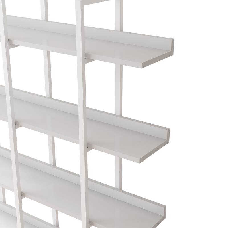 70.87" 5 Tier Bookcase with Metal Frame, MDF Board
