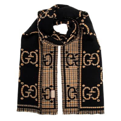 Gucci Check GG Wool Scarf