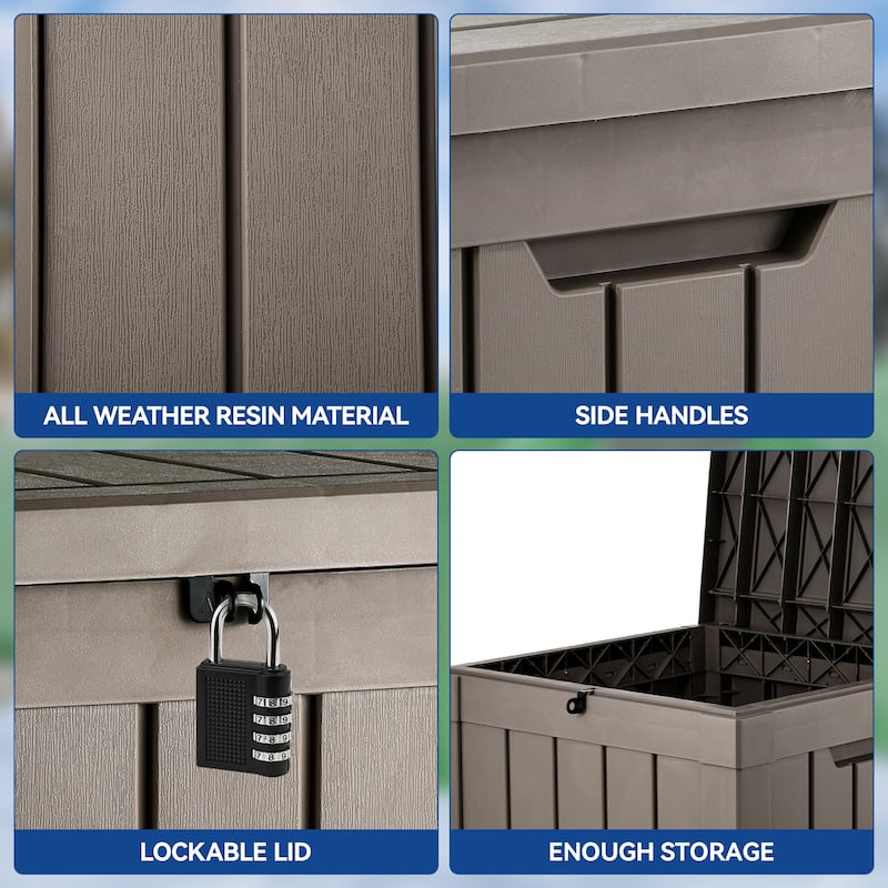 Moasis 51 Gallon Weatherproof Outdoor Storage Deck Box