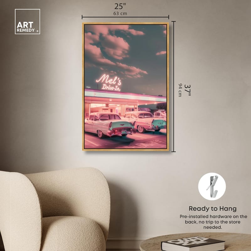 Drive In Stop Canvas by Art Remedy