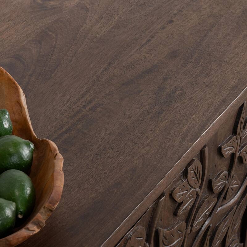 Classic Home Albero 4-Door Mango Wood Sideboard Buffet