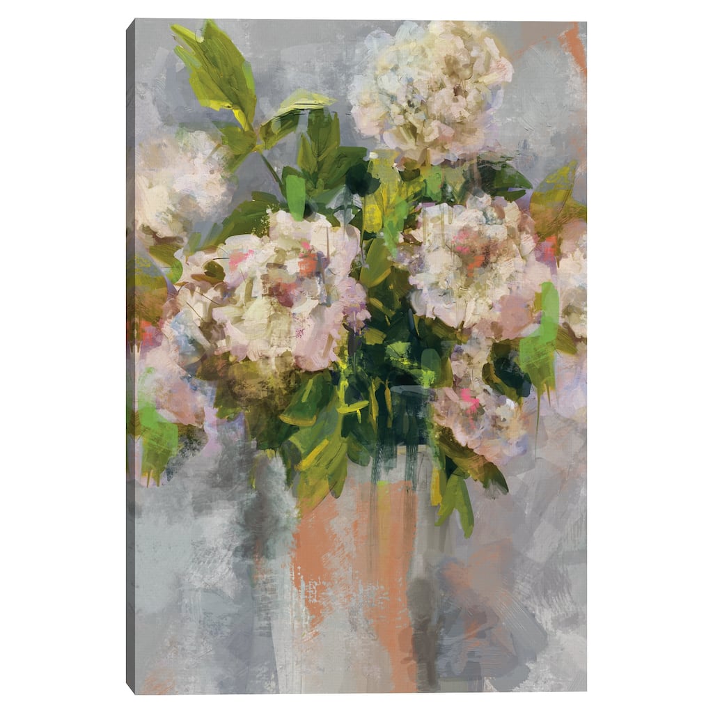 Modern Floral I Coral by Studio Arts Canvas Art Print by Studio Arts Canvas Art Print