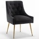 preview thumbnail 31 of 106, SEYNAR Modern Dining Chairs Set of 6, Velvet Accent Chair Tufted Back Armless Chair with Back Pull
