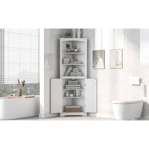 Bathroom MultiFunctional Storage Corner with Adjustable