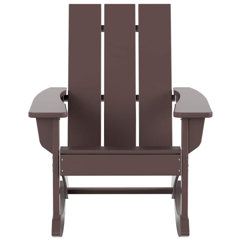 Shoreside Modern Eco-Friendly All Weather Poly Adirondack Rocking Chairs (Set of 2)