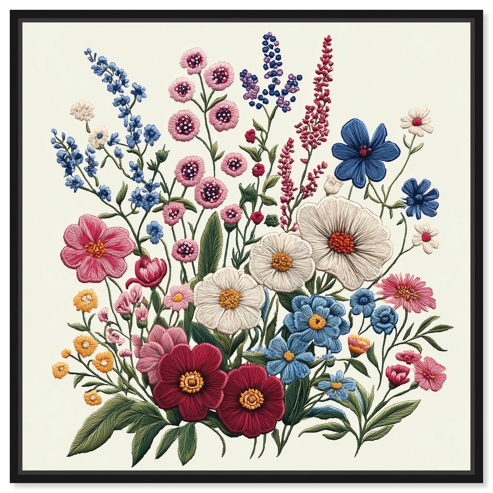 Wildflower Weave Canvas by Art Remedy
