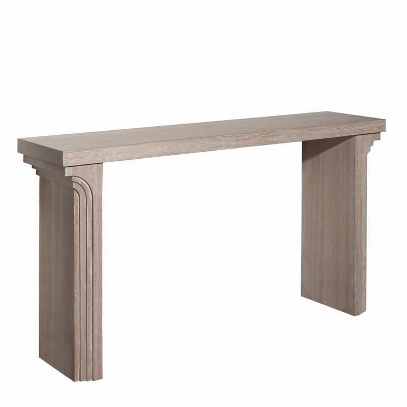 Modern 58" Wooden Console Table for Entryway Living Room and Hallway Decorative Accent