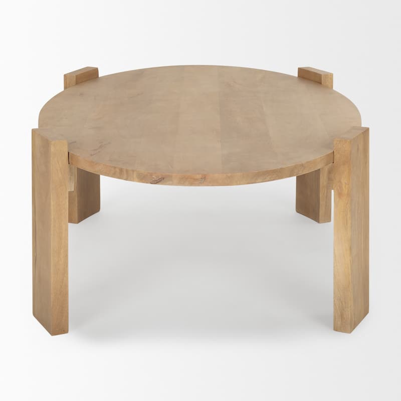 HomeRoots 48" Natural Solid Wood Oval Coffee Table - 48' X '16' X '30