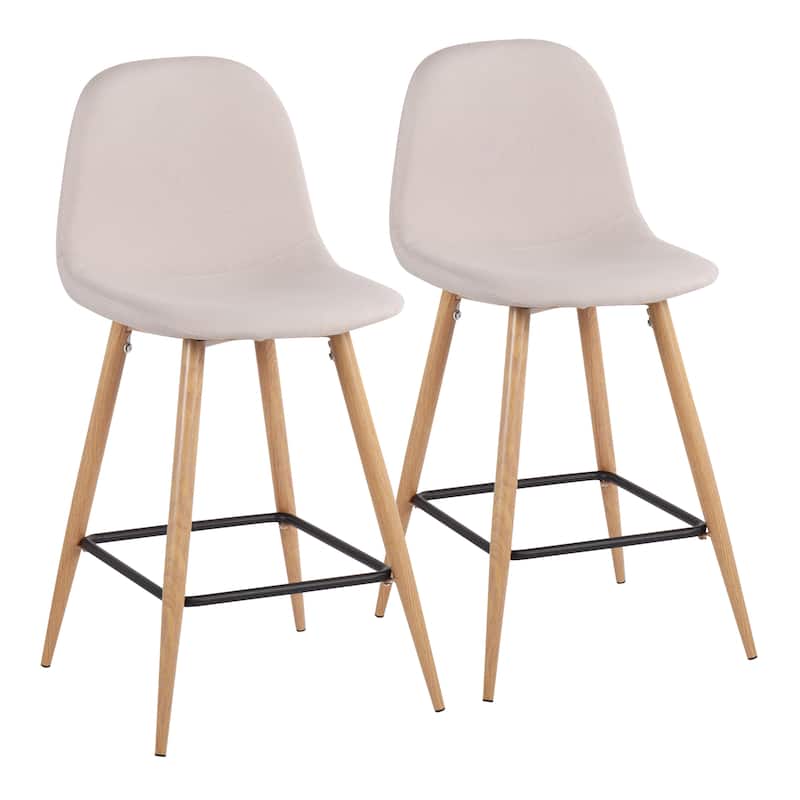 Carson Carrington Stone Natural Counter Stool - Set of 2