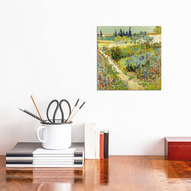 iCanvas "The Garden at Arles" by Vincent van Gogh Canvas Print - 12x12x0.75