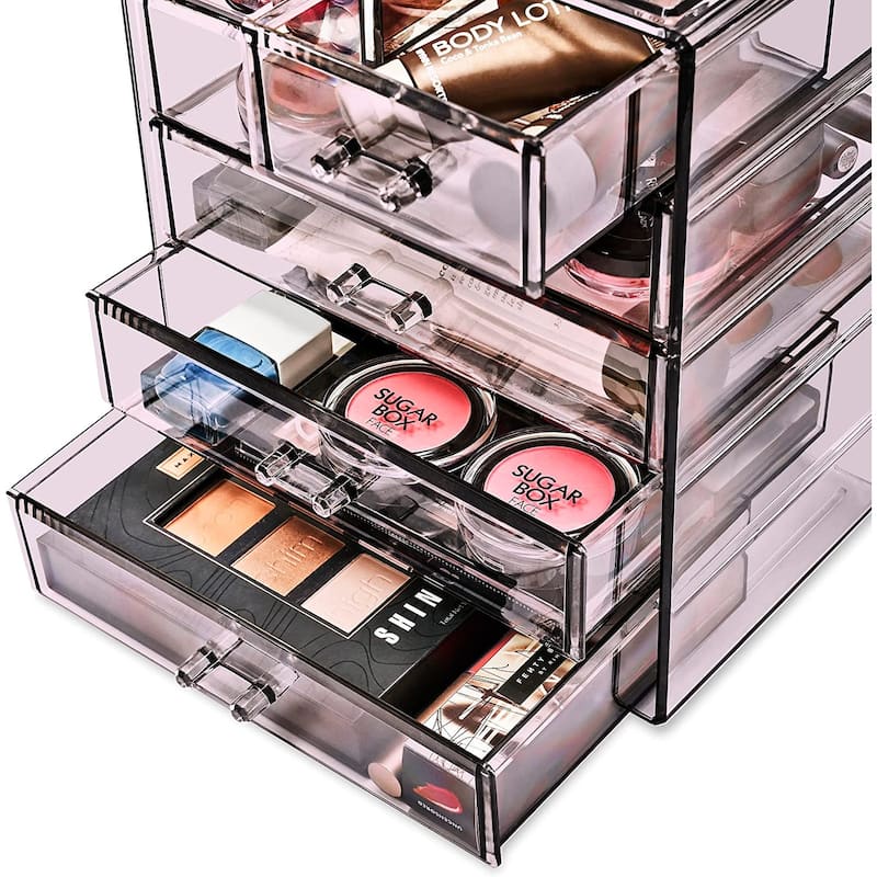 Sorbus New Cosmetics and Jewelry Big Storage Case Display - 4 large, 2 small drawers - 9.50" L x 6.25" W x 11.25" H