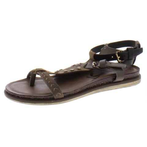 OTBT Womens Stargaze Flat Sandals Leather Ankle Strap