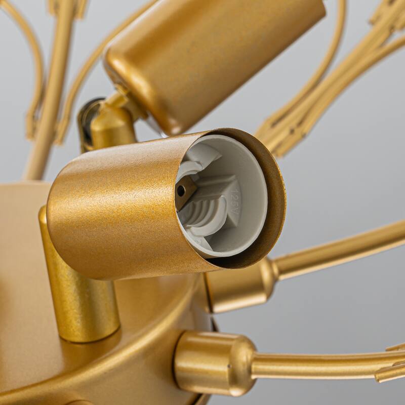 Starsky 5-Light Vintage Crystal Branch Semi-Flush Mount