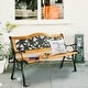 preview thumbnail 3 of 9, Costway Patio Park Garden Metal Bench Porch Path Chair Furniture Cast