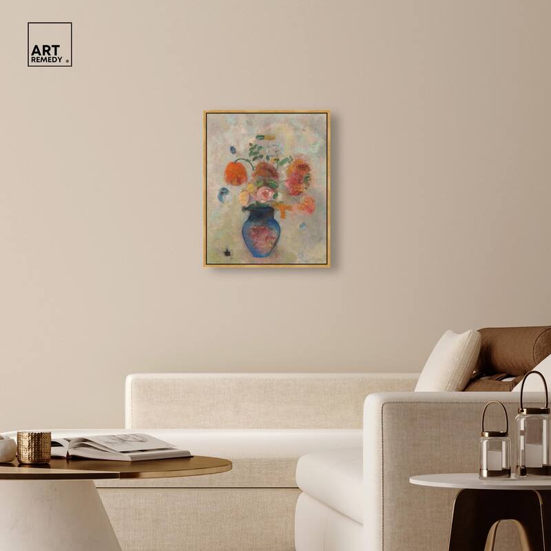 Vase with Flowers 1990 Canvas by Art Remedy