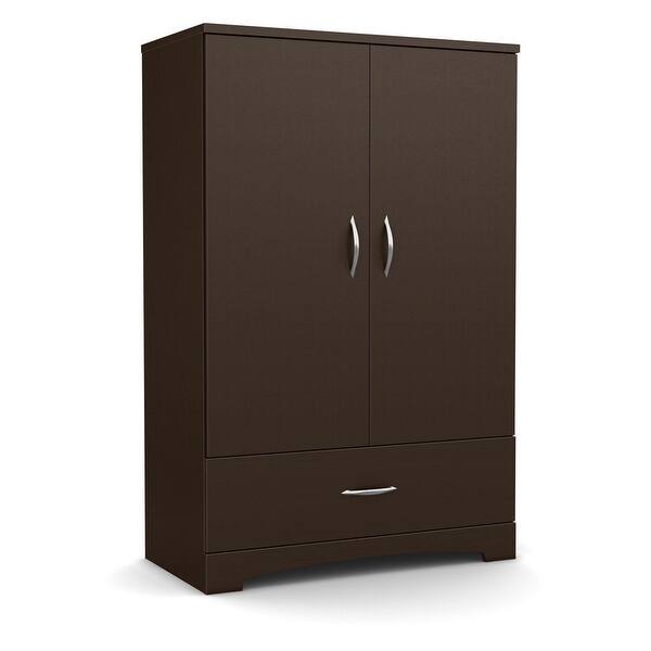 Shop Contemporary 2 Door Armoire Wardrobe Cabinet With Bottom