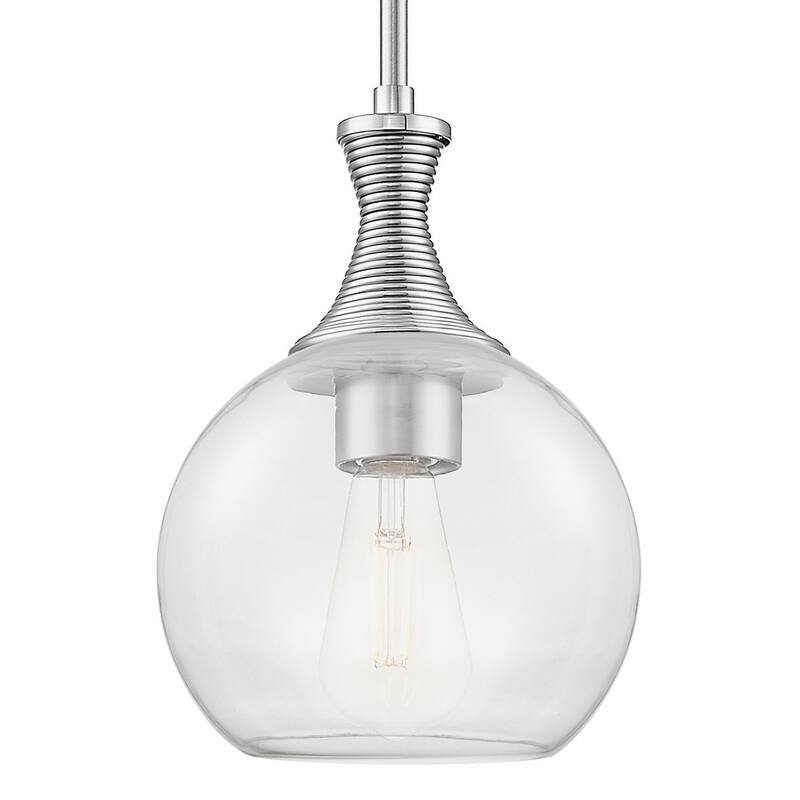Innovations Lighting 415-1S-G122-8 Astor 8" Wide Mini Pendant with - Satin Nickel