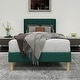 preview thumbnail 57 of 91, Caxkun Upholstered Platform Bed Frame with Wingback headboard