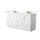 Option White / Carrara Cultured Marble Top / Satin Bronze