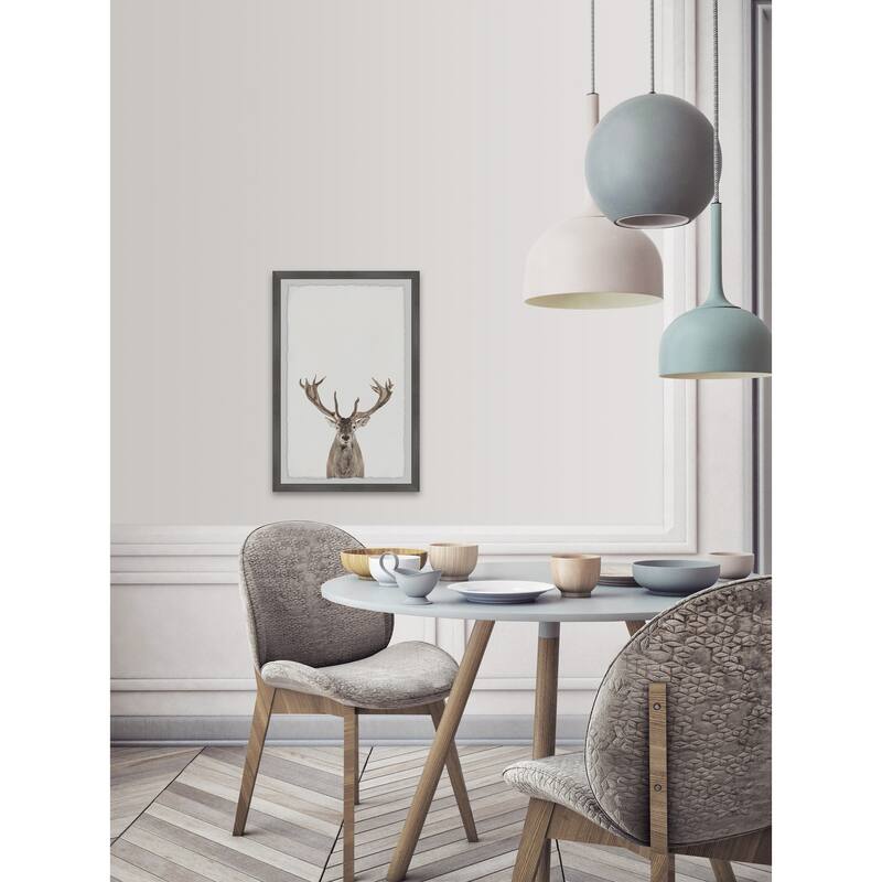 Reindeer Painting Print - Wall Art Decor - HomeStock Framed Picture for Living Room