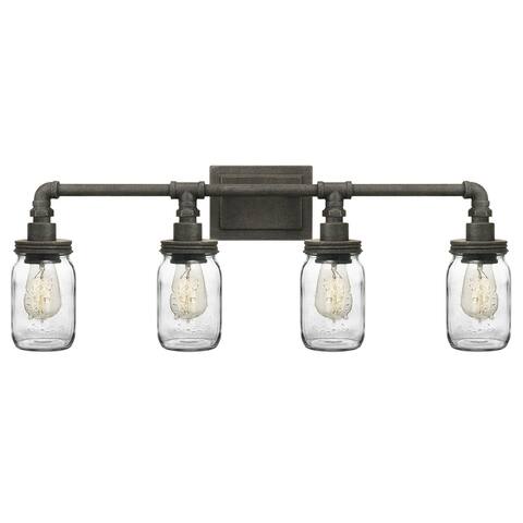 Quoizel Squire Rustic Black 4-light Bath Light