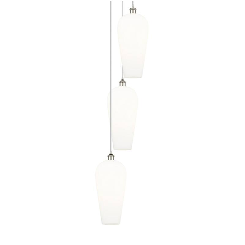 Innovations Lighting 113B-3P-58-15 Chelsea Pendant Chelsea 3 Light 15" - Polished Nickel / White