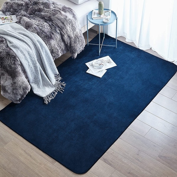 slide 2 of 5, The Machine Washable Dorm Rug - Nightfall Navy Nightfall Navy - 5' x 8'