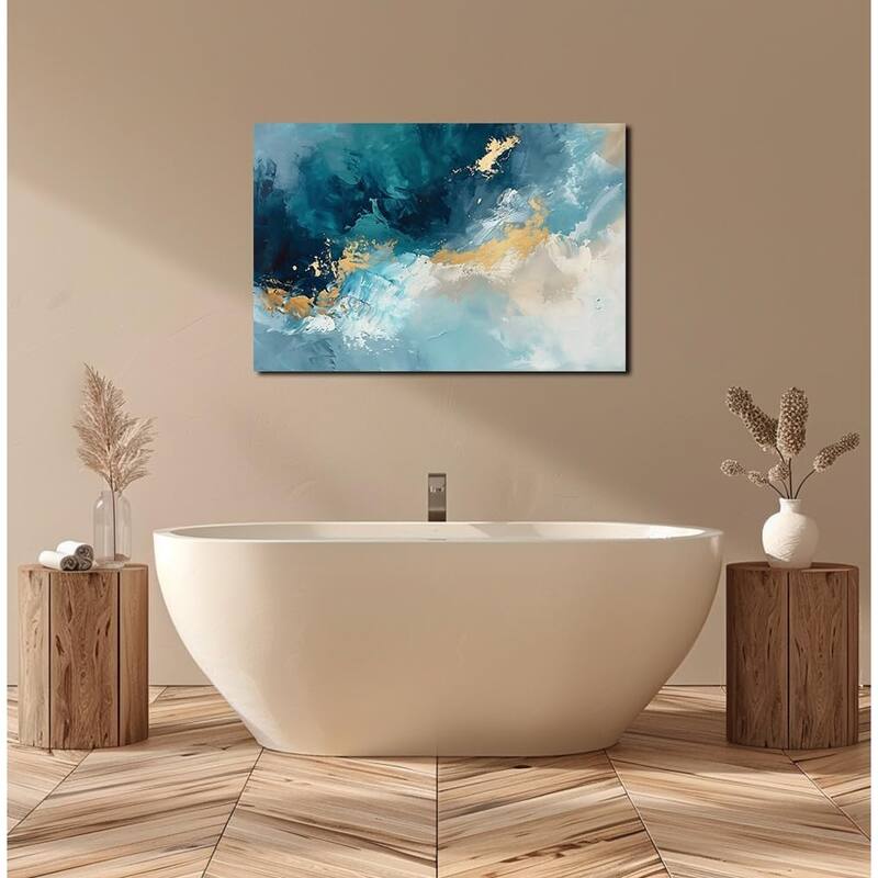 Blue Abstract Seascape Canvas Picture