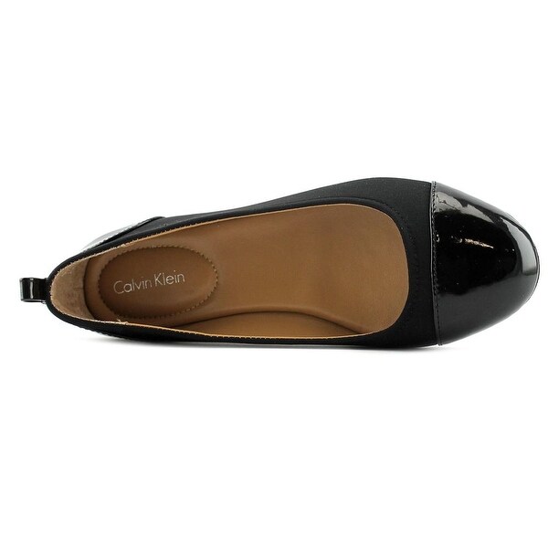 calvin klein black flat shoes