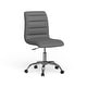 preview thumbnail 25 of 76, Ripple Armless Mid Back Vinyl Office Chair Grey