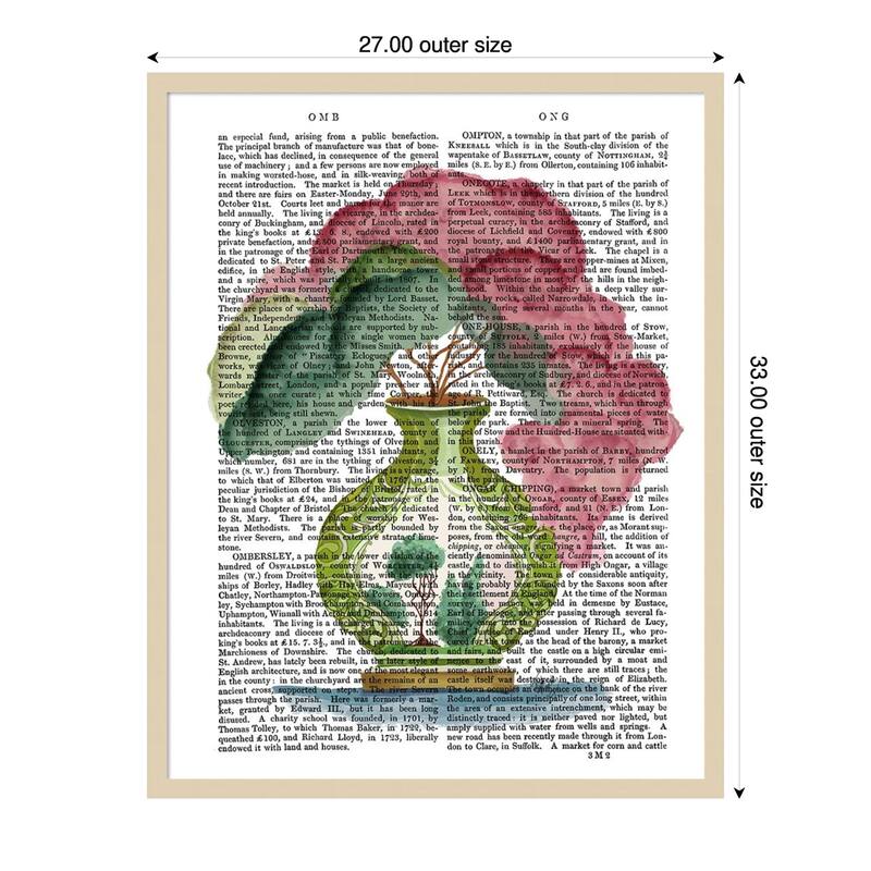 Pink Green Vase No. 3 by Fab Funky Wood Framed Wall Art Print - 27 x 33 in - Brown