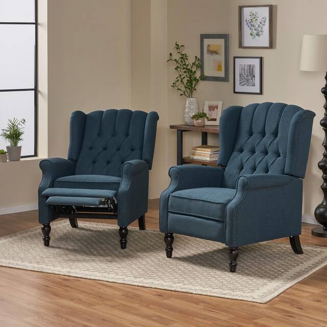Walter Contemporary Tufted Fabric Recliner (Set of 2) by Christopher ...