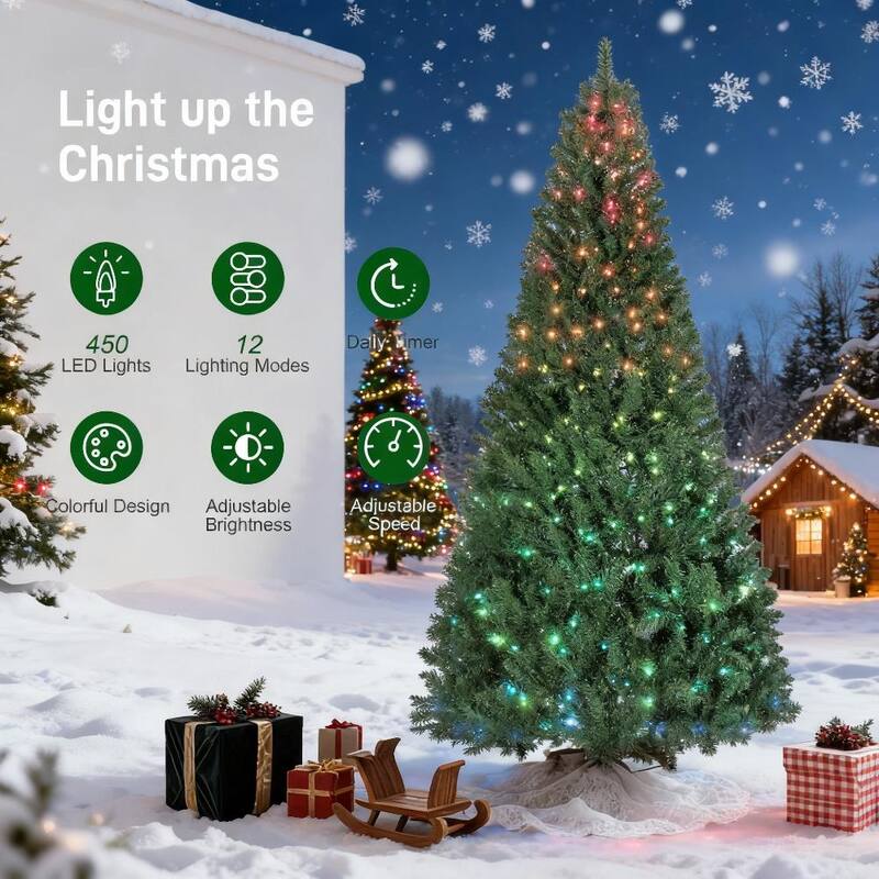 7.5ft Christmas Tree with RGB Dynamic LEDs With Remote Contro