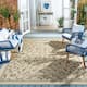 SAFAVIEH Courtyard Clarine Indoor/ Outdoor Waterproof Patio Backyard Rug - 4' x 5'7" - Natural/Brown