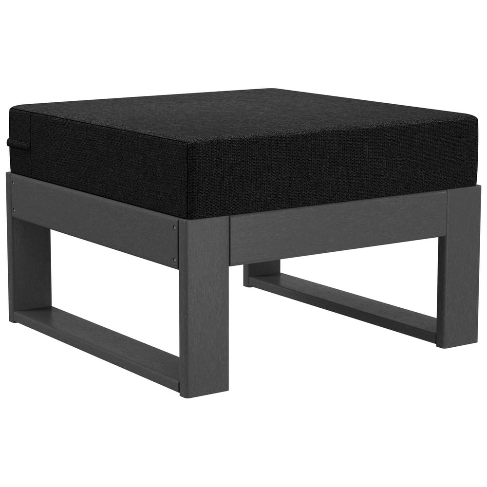 Endless Patio Deep Seating Ottoman with Gray Frame