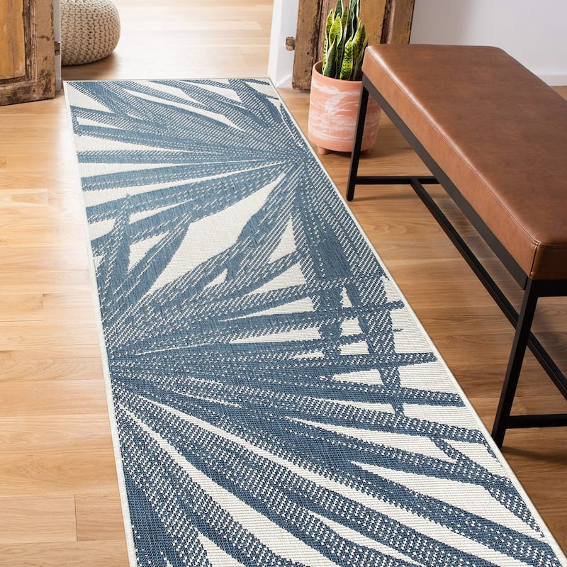 World Rug Gallery Tropical Nature Inspired Indoor/Outdoor Area Rug