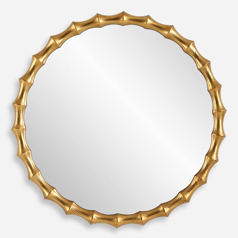 Uttermost Nacala Round Gold Mirror - 39.37"W x 39.37"H x 1.69"D