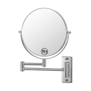 8" Bathroom Mirror Wall Mounted Magnifying Reversible Double Sided 1X/10X Makeup Mirror