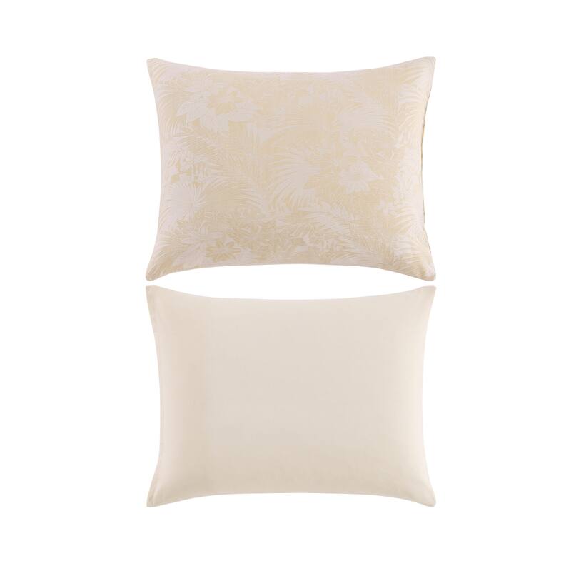 Tommy Bahama Beachside Blooms Cotton Beige Duvet Cover Set