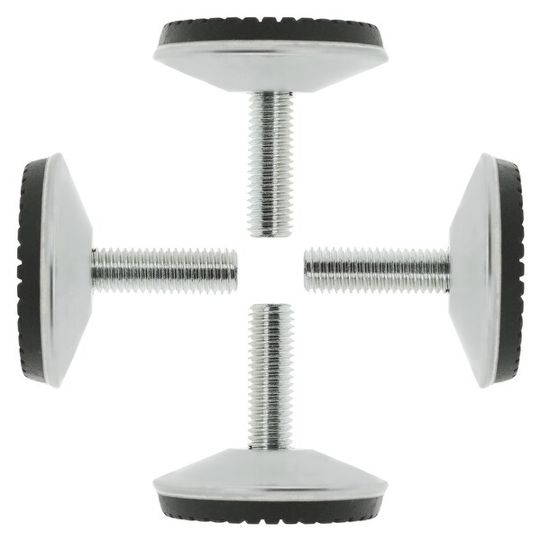 M10 x 30 x 50mm Leveling Feet Adjustable Leveler Floor Protector Round Base for Furniture Cabinet Table Leg 4pcs