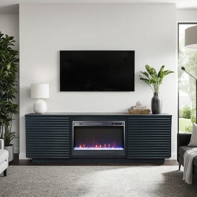 Bridgevine Home Stardust 73 inch Fireplace TV Stand for TVs up to 85 inches